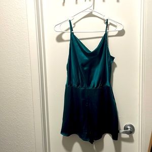 Dark Green Holiday Romper